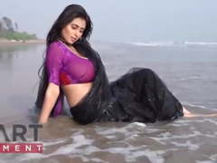 Saree Somudro Hot Edit Maria Black Saree