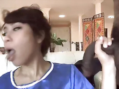 Asian slut rimming black guys