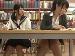 Asian Schoolgirl Seduces Teacher in Library